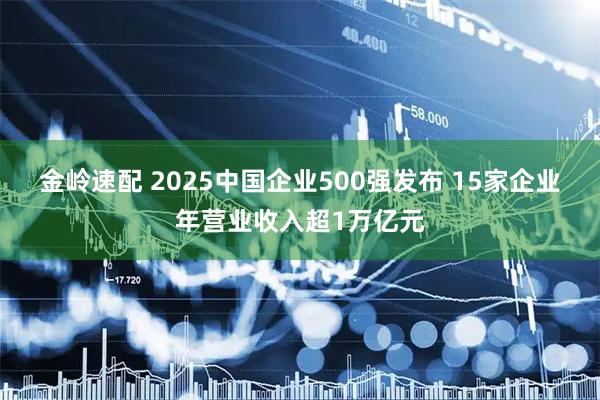 金岭速配 2025中国企业500强发布 15家企业年营业收入超1万亿元