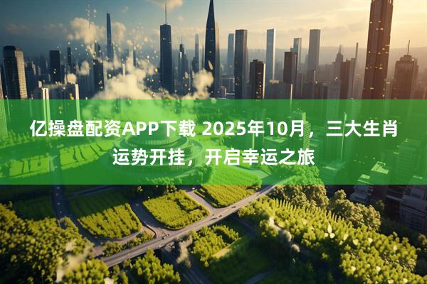 亿操盘配资APP下载 2025年10月，三大生肖运势开挂，开启幸运之旅