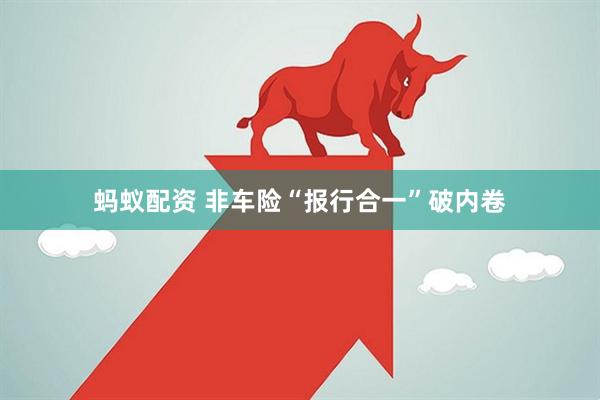 蚂蚁配资 非车险“报行合一”破内卷